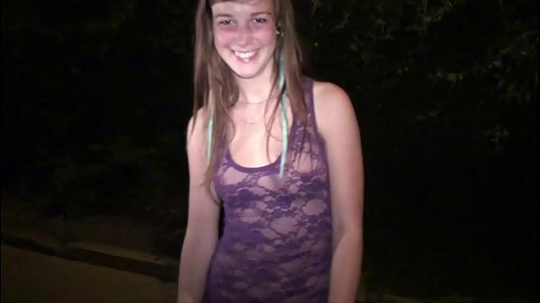 Cute Young Blonde Girl Going To Public Sex Gang Bang Dogging Orgy With